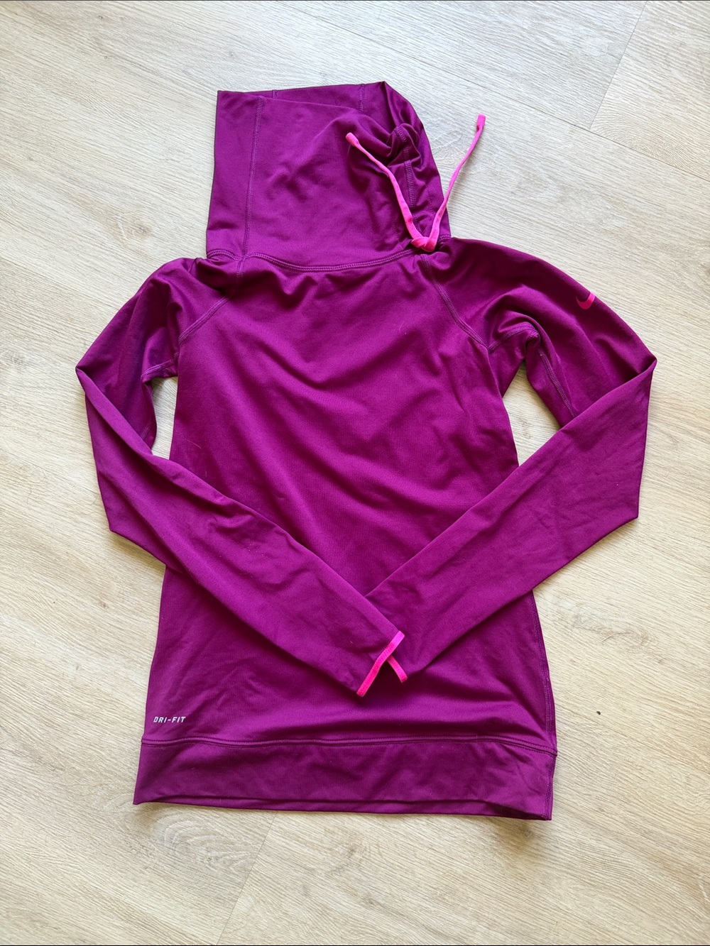 Women's Hooded Performance Top - Deep Magenta